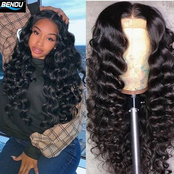 跨境化纤假发欧美女士非洲黑色长发小卷头套哑光高温丝源头工厂