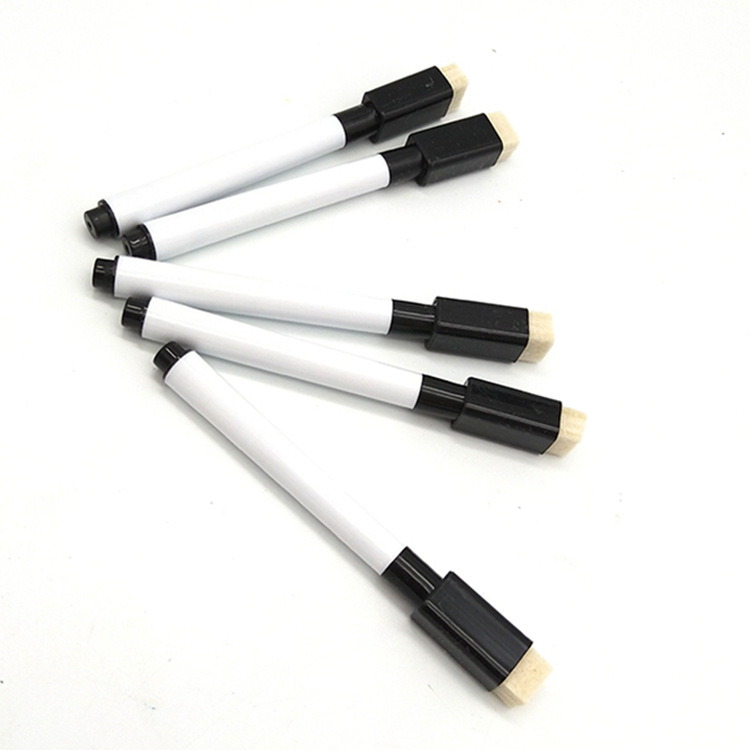Qianhui whiteboard pen, erasable pen, children's colored whiteboard accessories, marker pen, water-based LOGO printing with brush, erasable and writable details Picture