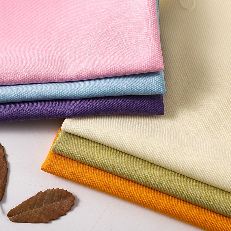 现货批发310色TR西装制服布料jk裙面料春秋无弹哔叽斜纹面料