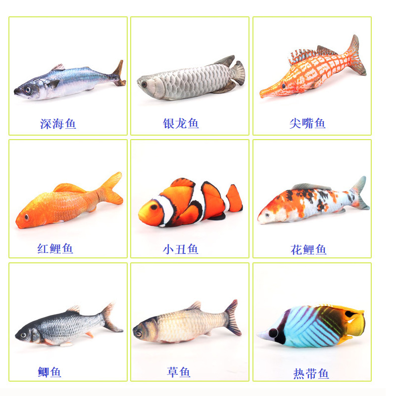 Large-sized light, music, Douyin fish, rechargeable electric jumping fish, 35CM catfish plush toy factory direct sales Application Scenario