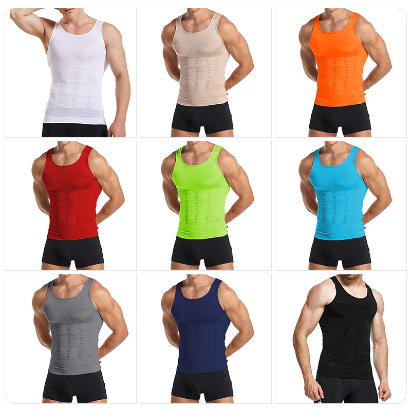 欧美爆款男士塑身衣 PRO收腹紧身塑胸背心男士塑身衣户外运动背心产品图