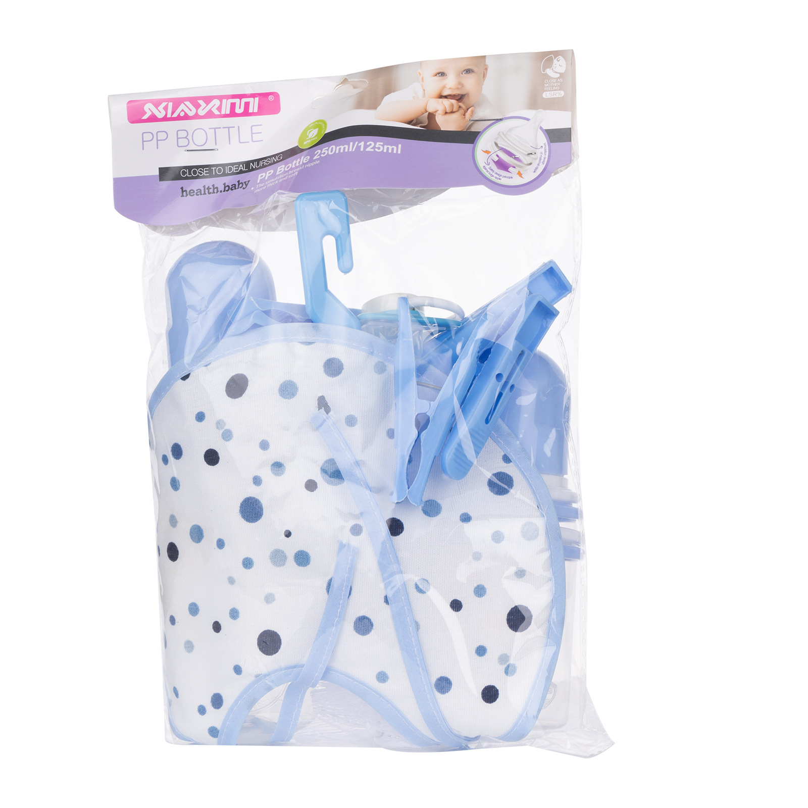 外贸跨境母婴用品套装婴儿奶瓶奶刷组合安抚奶嘴十件套厂家批发白底实物图