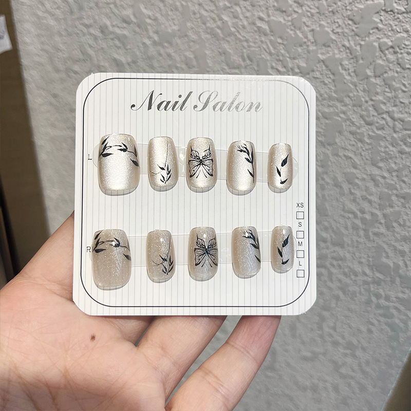 Nail patches, wearable nails, nail patches, hand-worn nails, nail retail 10-piece set Specification image