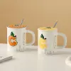 Creative fruit ceramic cups, high appearance level, large-capacity mugs, office and home coffee and milk cups, gift cups Application Scenario
