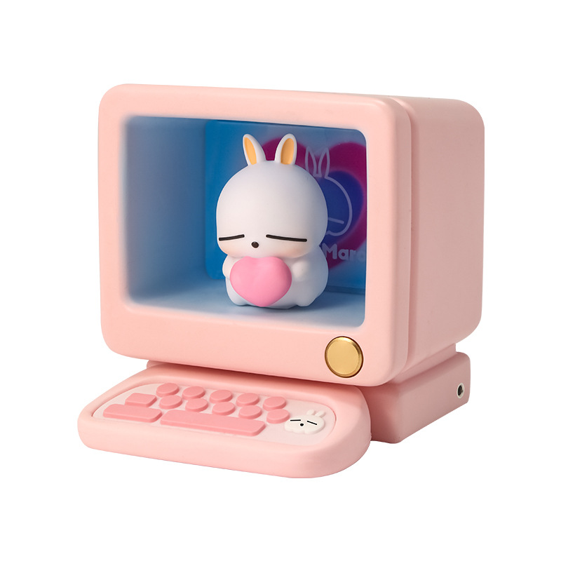 hellokitty Hatsune Miku pendant material package, featuring cute cartoon rabbits and retro computer-shaped ornaments Item Picture