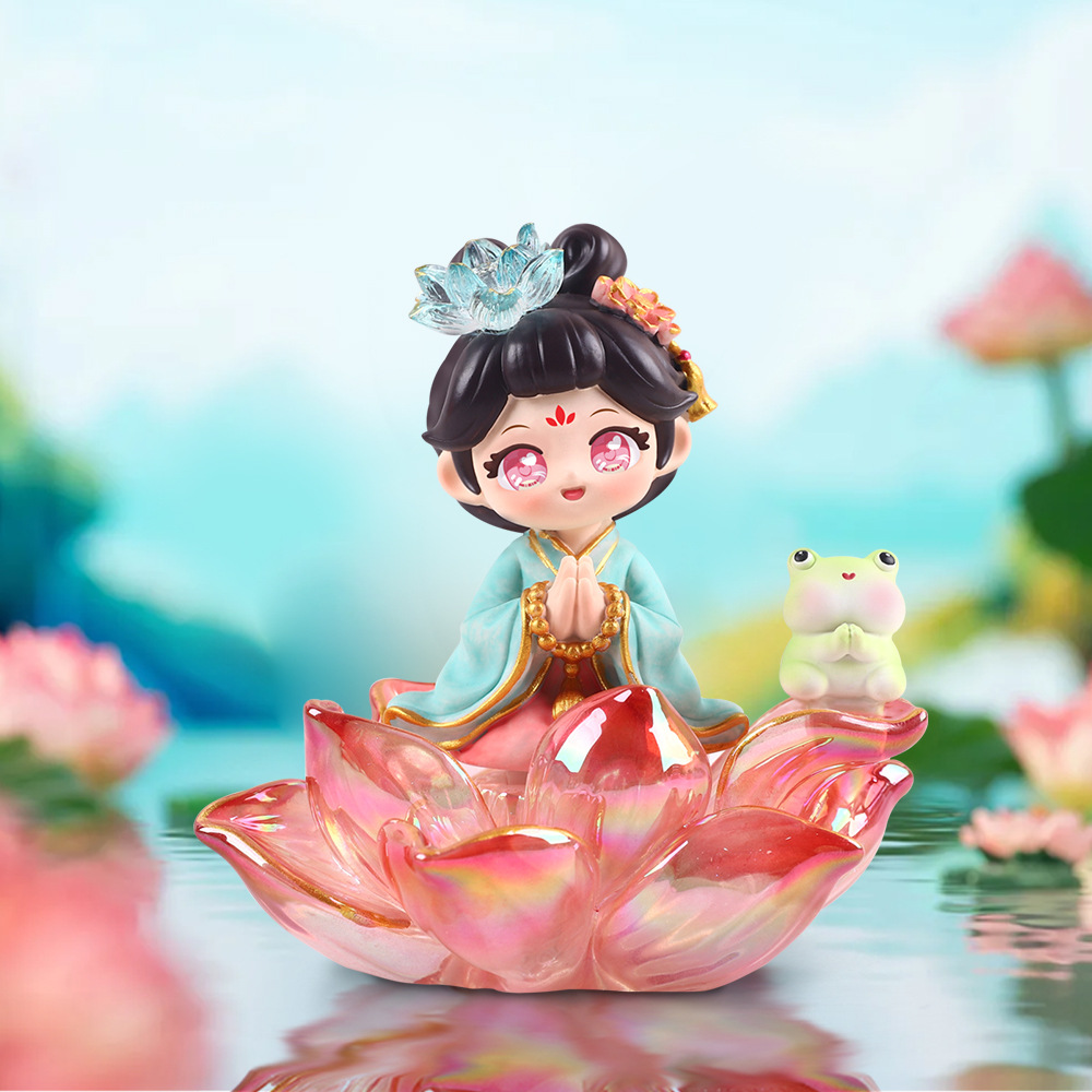 New creative ancient-style dreamy lotus fairy blind box, trendy girl figurine, home bedroom desktop handicraft small ornaments Application Scenario