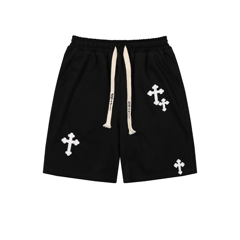 The five-inch pants are trendy, youthful, and fashionable. The casual pants are elegant and stylish. Harajuku summer men's sportswear pants are straight-leg and loose details Picture