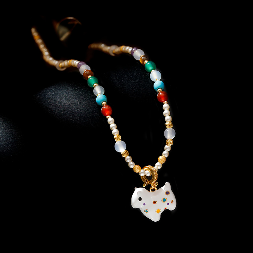 Hyacinth diseño original zhengyuan shijia collar de perlas moda para mujeres lujo ligero diseño de nicho alto sentido cadena de clavícula gargantilla