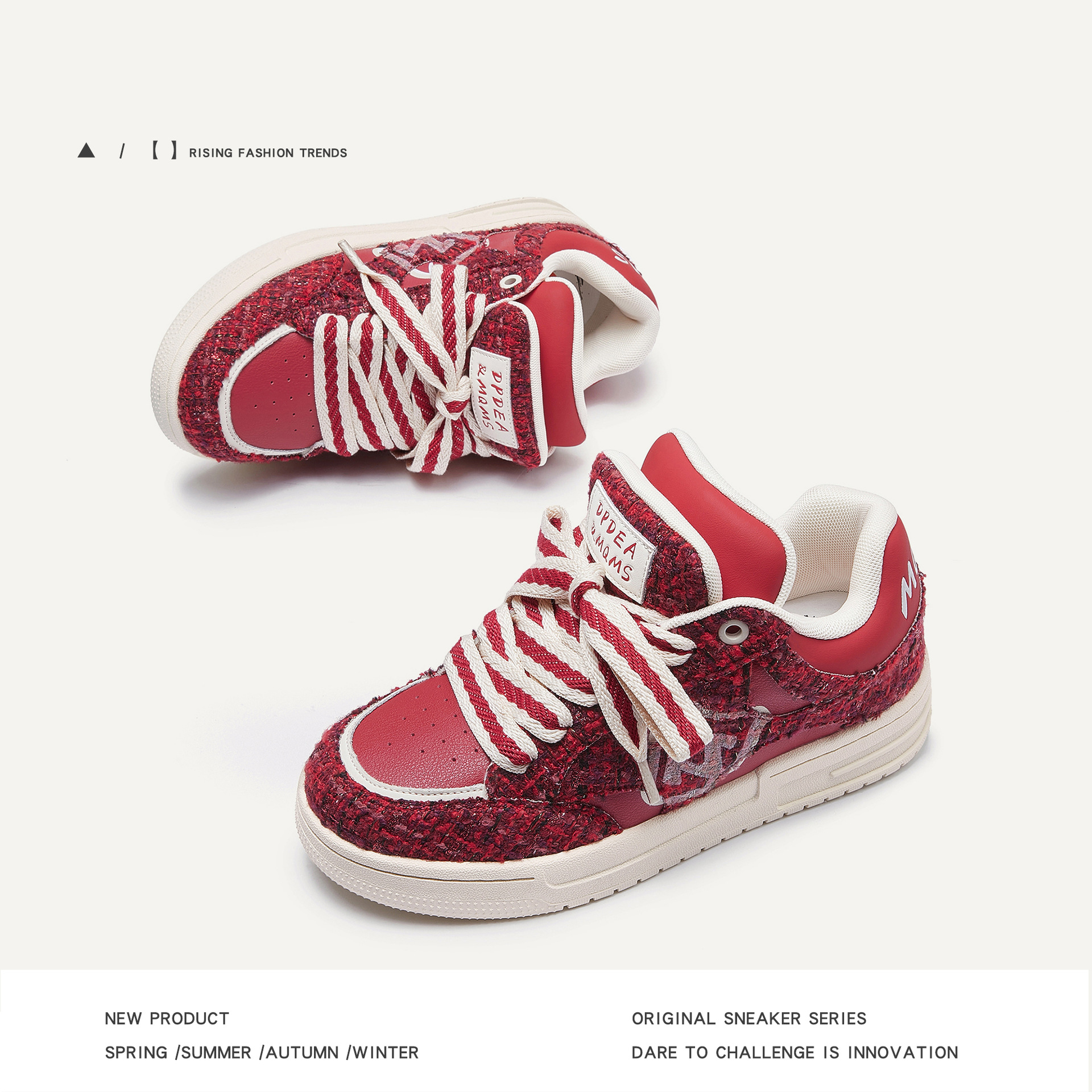 New Year's Edition Snake Year Limited original designer bread shoes, men's shoes, men's trendy shoes, red men's and women's board shoes Specification image