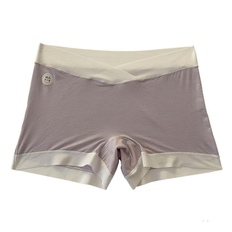 内裤/女士平角内裤/裤子/平角裤蕾丝/女士安全内裤宽松白底实物图