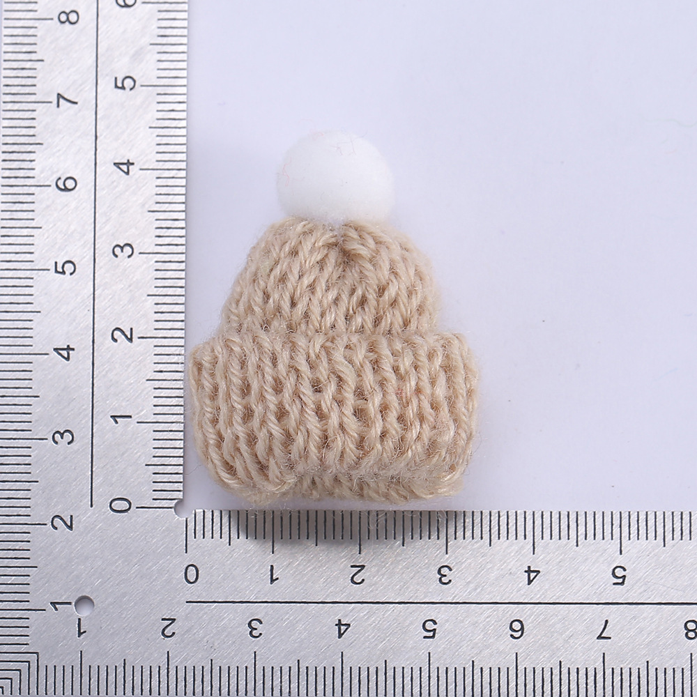 厂家直销迷你针织小帽子饰品 DIY手偶玩具配饰毛线帽装饰帽子批发白底实物图