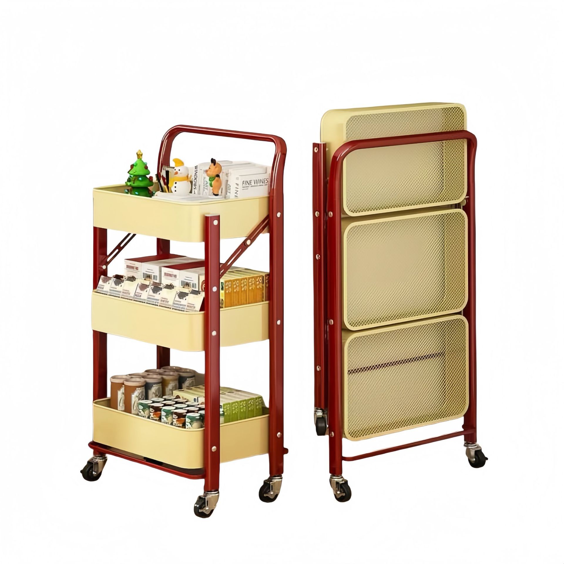 WiFi置物架/超市小型展示架/置物架/挂上WiFi支架/微波炉架置物架白底实物图