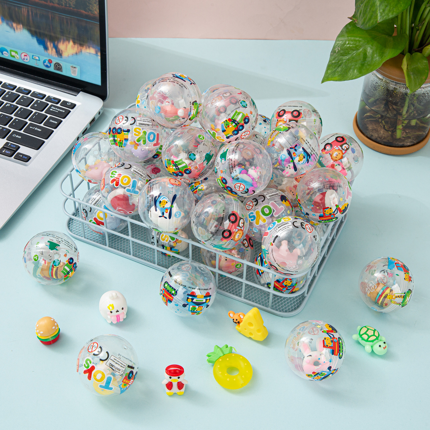 50MM新款覆膜公仔扭蛋混装一二元投币扭蛋机幼儿园礼品球玩具批发复活节彩蛋盲盒创意潮流玩具