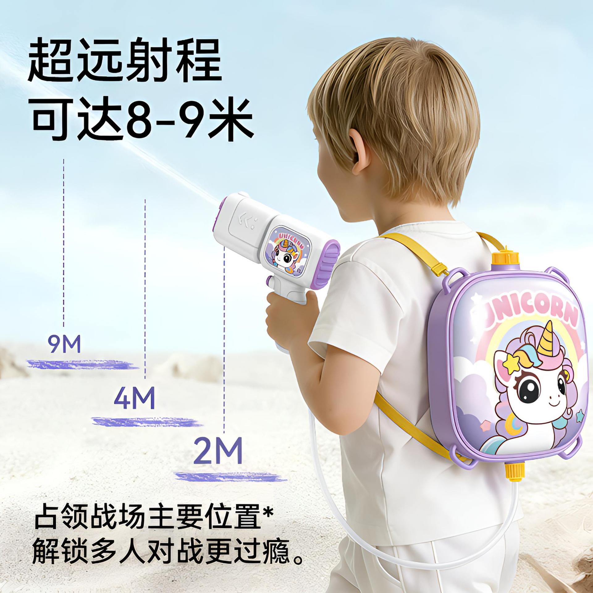 Cross-border electric continuous release backpack water gun, children's toy, Internet celebrity Zi water gun, summer water fight, water spraying, water playing, water splashing details Picture