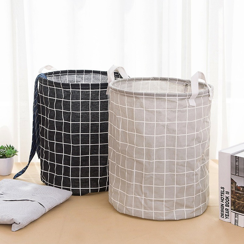 High-quality cotton and linen dirty clothes basket, dirty clothes basket, household bathroom dirty clothes and toy storage bucket, direct supply from the manufacturer Application Scenario