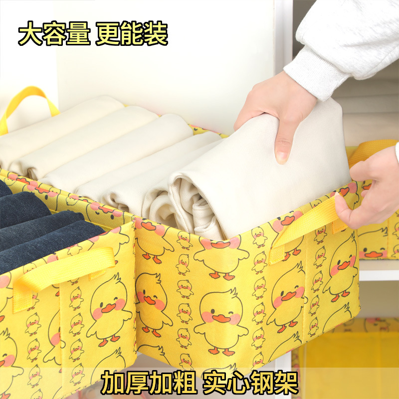 Strawberry Bear storage basket, washable thickened steel frame, clothes storage box, household items, seasonal wardrobe, 27L storage capacity Specification image