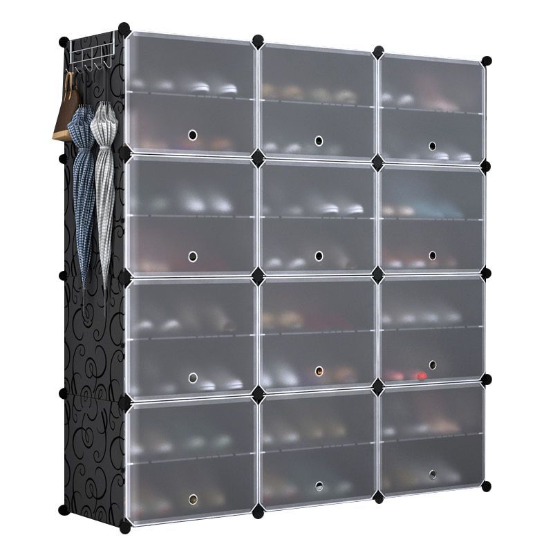 Cross-border supply simple indoor shoe cabinet, folding shoe rack combination, wall dust-proof storage, large folding shoe cabinet for home use Item Picture
