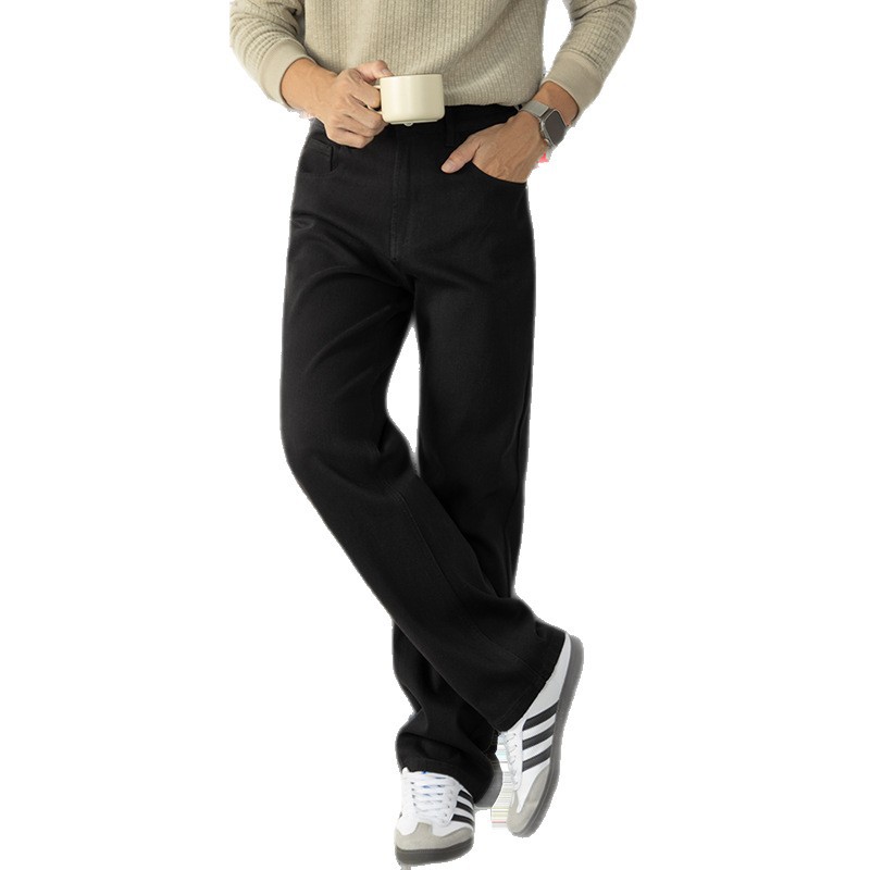 Amekaki men's loose and casual black trousers are breathable and comfortable for one use Item Picture