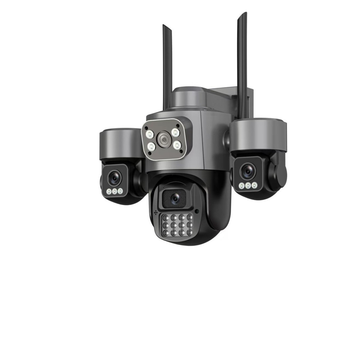 HiEasy Cross-border True Four-Eye 4-lens AOV solar 4G Surveillance camera High-definition night vision mobile remote Item Picture