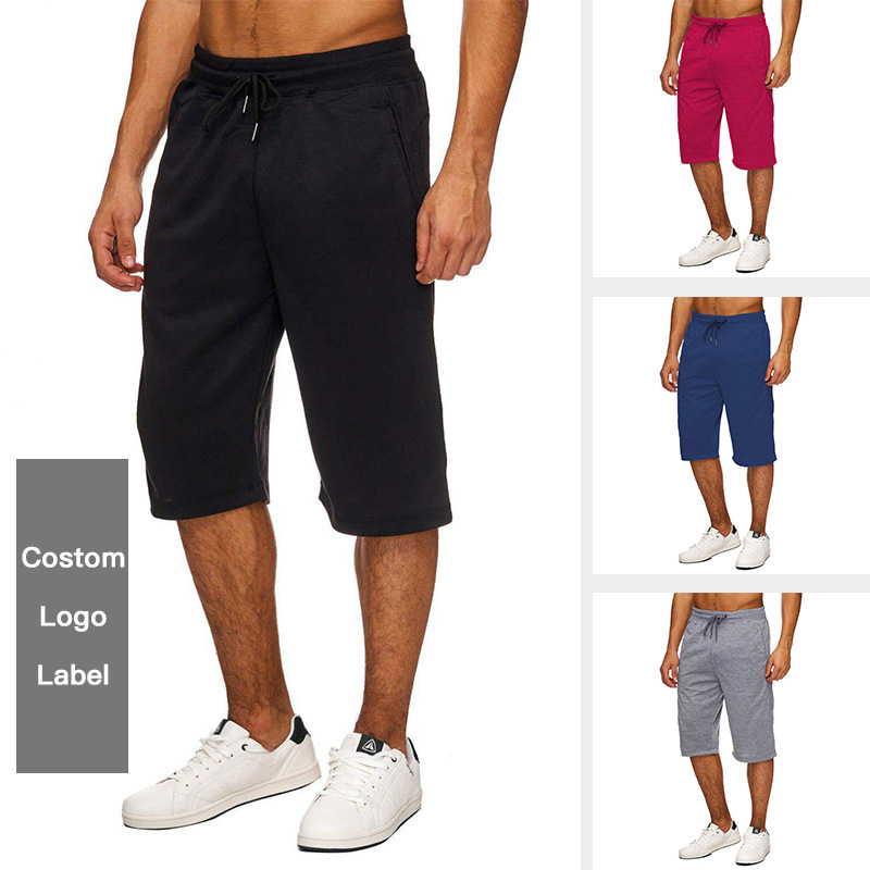 跨境热销2024新款男士宽松直筒七分裤大码休闲户外徒步运动跑步裤
