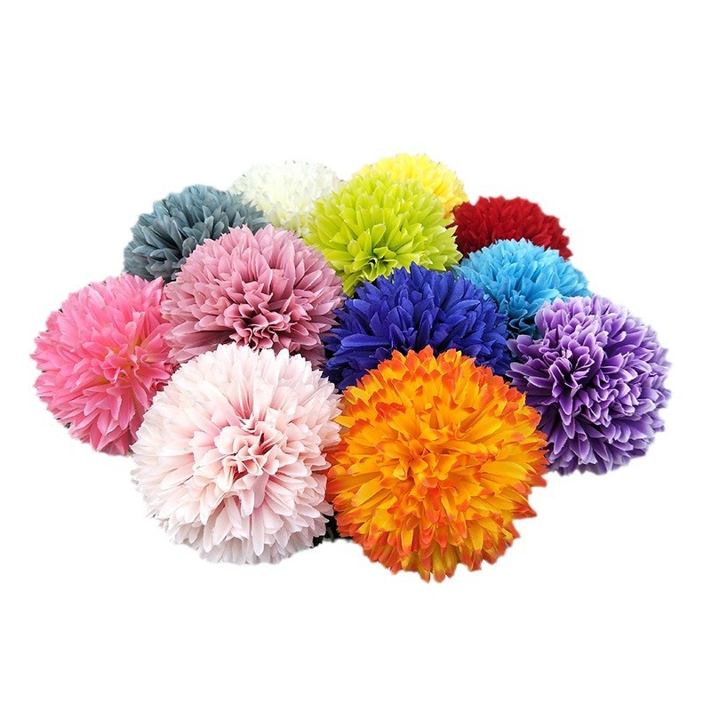 仿真花DIY发饰配件/仿真花/5朵塑膠花/假花/假花批发白底实物图