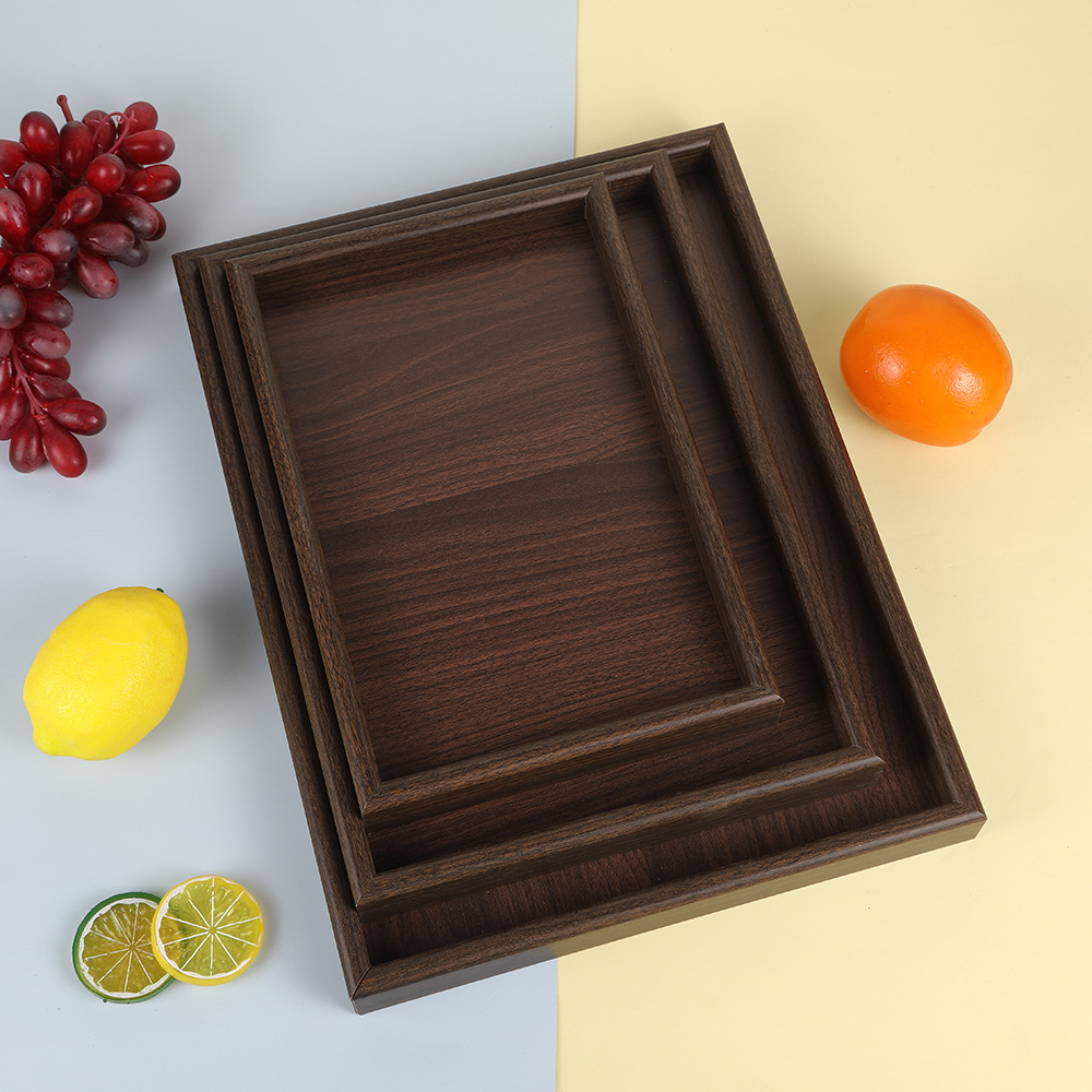 Home Japanese-style rectangular tray, hotel restaurant snack and fruit plate, outdoor camping tea set, barbecue storage plate Specification image