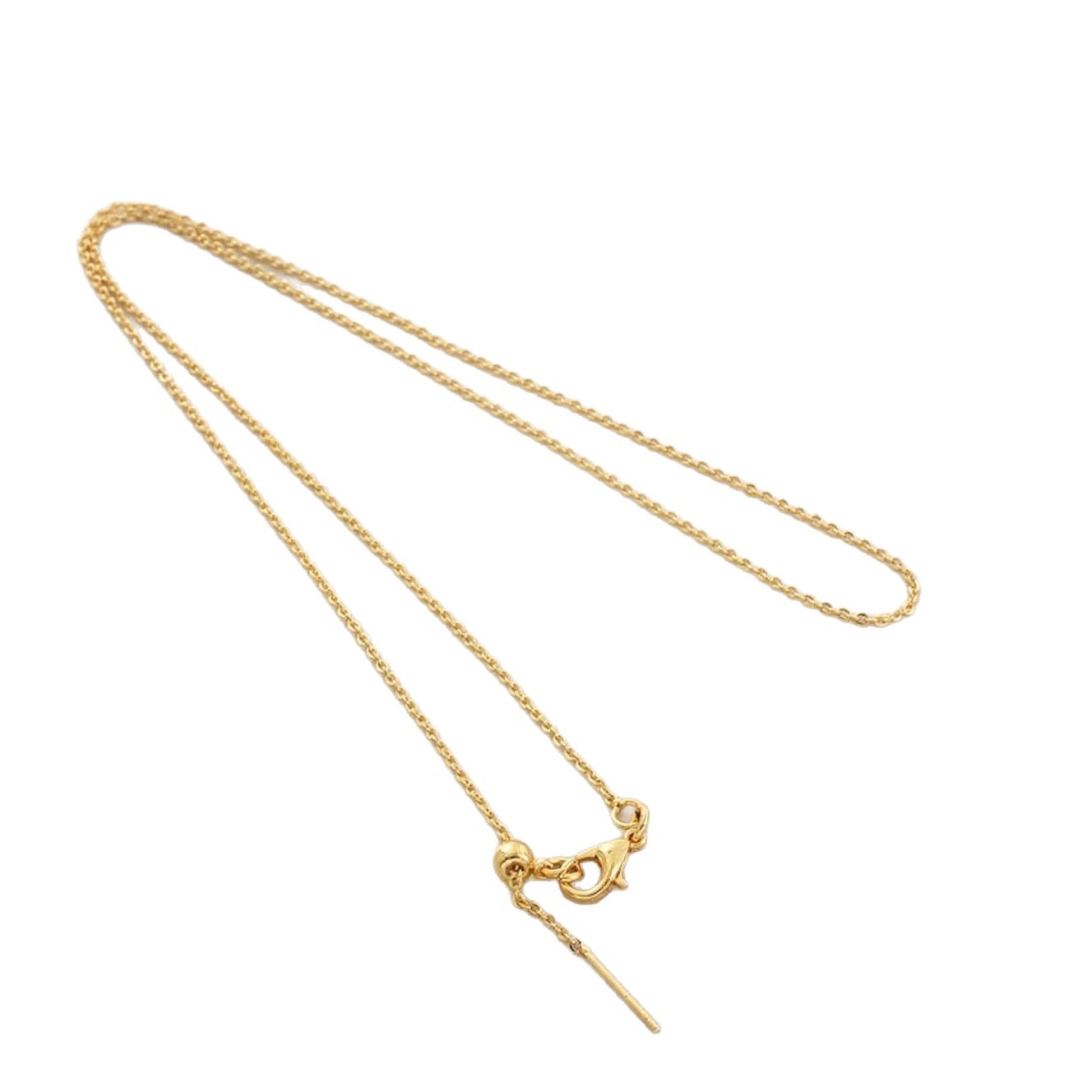 Color-preserving collarbone chain, O-shaped chain, ball chain, Chopin chain, box chain, adjustable necklace, lobster clasp, universal chain diy Item Picture