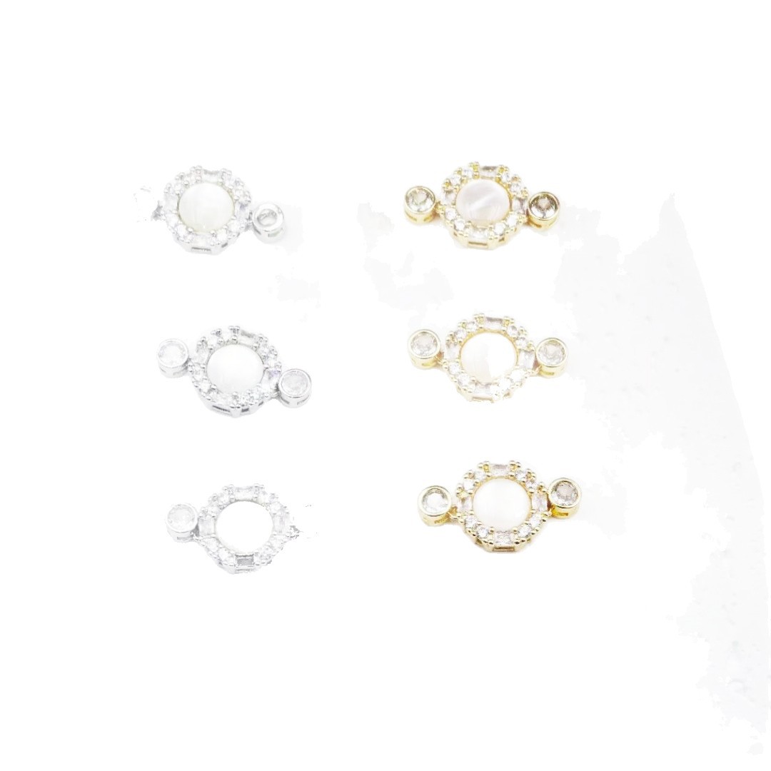 18K gold shell end buckle, pearl bracelet, beaded connecting buckle, diy handmade necklace, loose beaded jewelry accessory material Item Picture