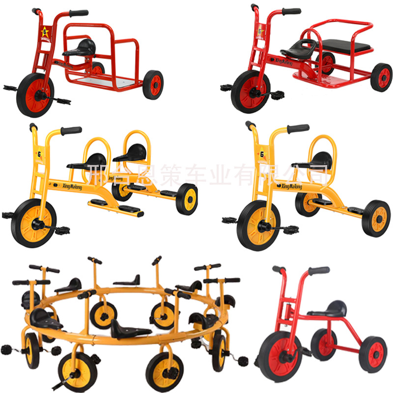 Cross-border kindergarten children's tricycle, early childhood education multi-person pedal tricycle, balance vehicle, one-piece consignment, factory direct sales