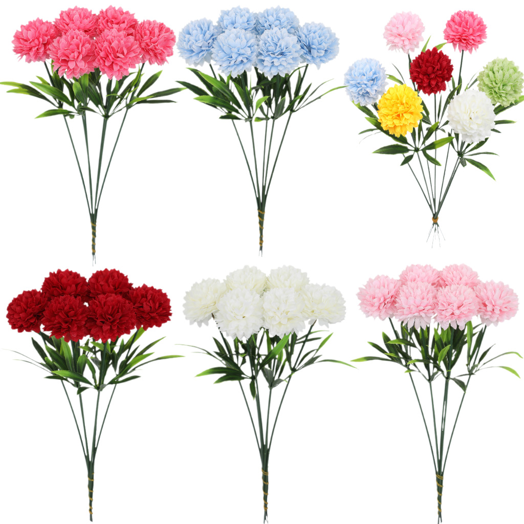 仿真花蒲公英风信子 乒乓菊绣球花 家居装饰婚庆用花假花布置批发