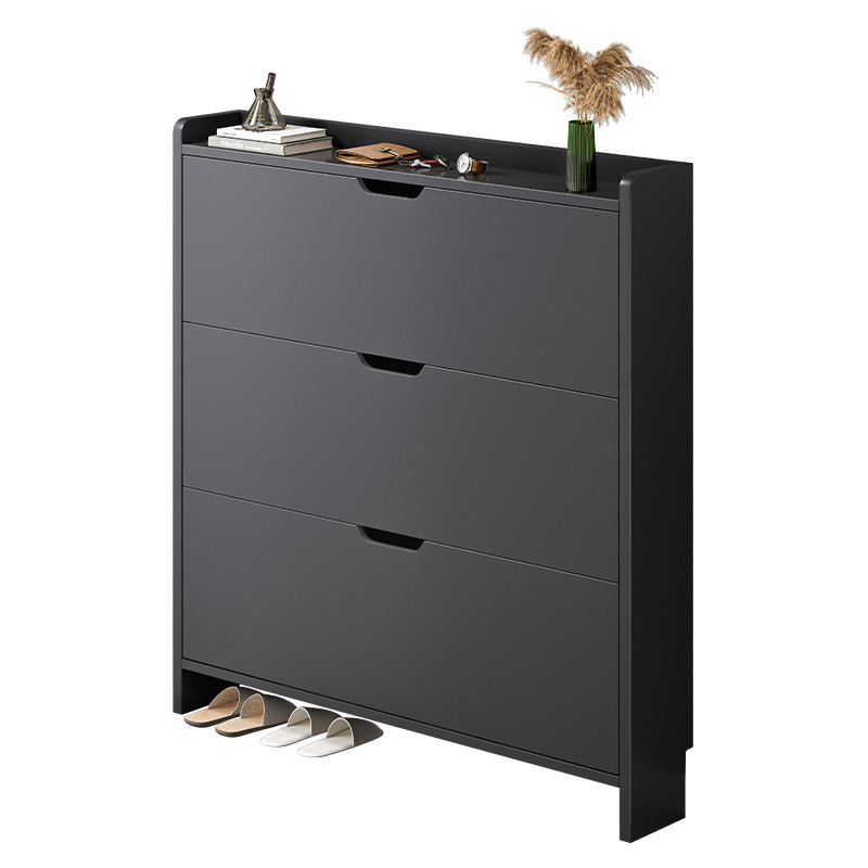 Carefully selected ultra-thin flip-top shoe cabinets, narrow household entrance cabinets, extremely narrow tall standing household entrance foyer cabinets Item Picture