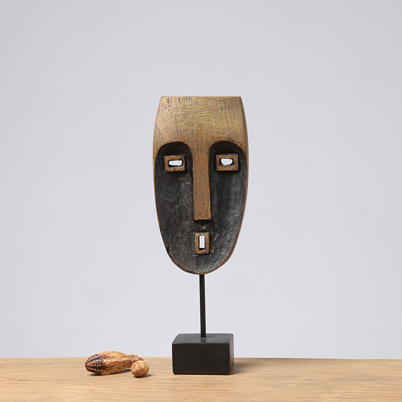 2026 New style resin exquisite carved items, African masks, wood carvings, decorative wood carvings, and handcrafted sculptures details Picture