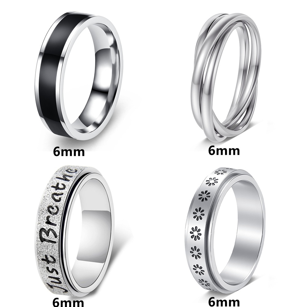 戒指/纯银戒指/脚戒/戒指空托/对戒情侣个性白底实物图