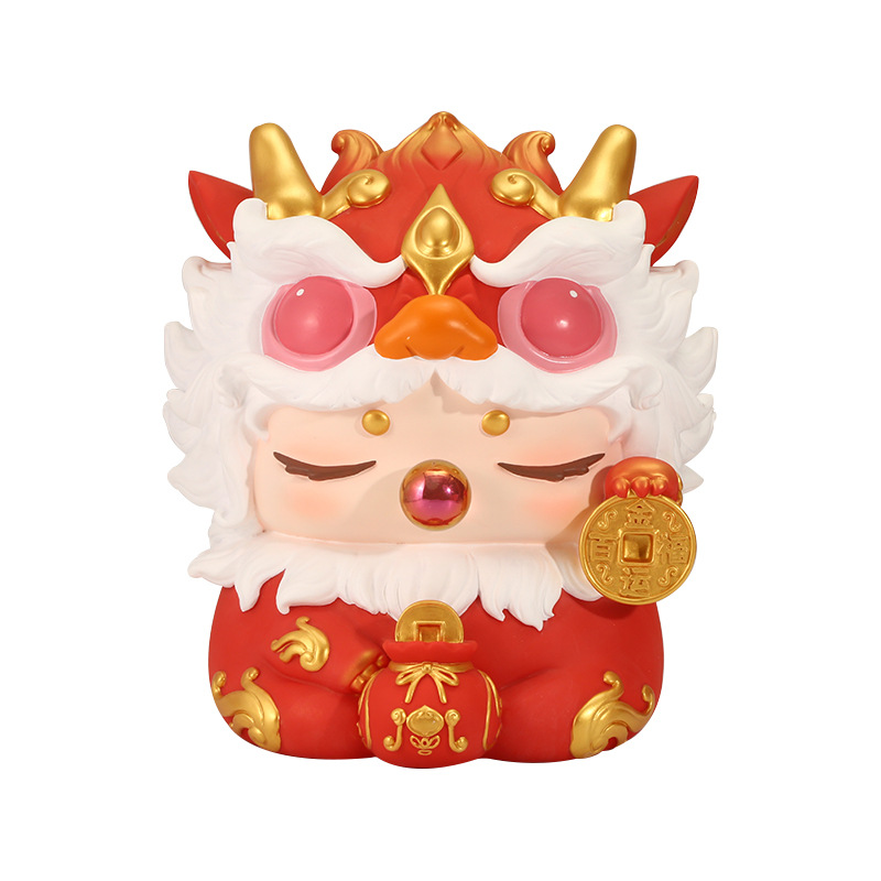 2024龙年新款国潮吉祥瑞龙春节礼物树脂工艺品招财摆件年终奖批发白底实物图