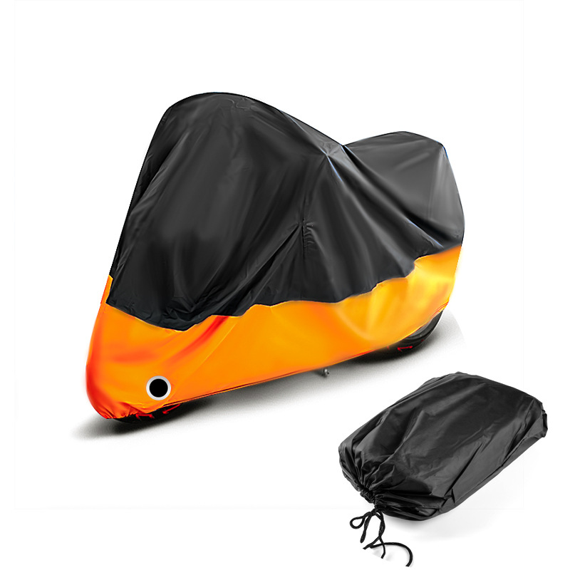 A thick 190T silver-coated fabric motorcycle cover that is a bestseller for cross-border trade, providing rain, sun and dust protection. It is also a silver-coated fabric electric bike cover Item Picture