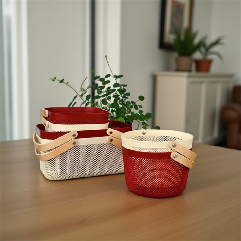 Style kitchen and bathroom storage basket, Risa basket, hand-held storage basket, storage basket, snack basket Item Picture
