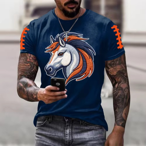 Transfronterizo europa y ee. Uu. Comercio electrónico venta caliente playa manga corta 3D digital impresión camiseta de tamaño grande hombres manga corta camiseta estilo camiseta