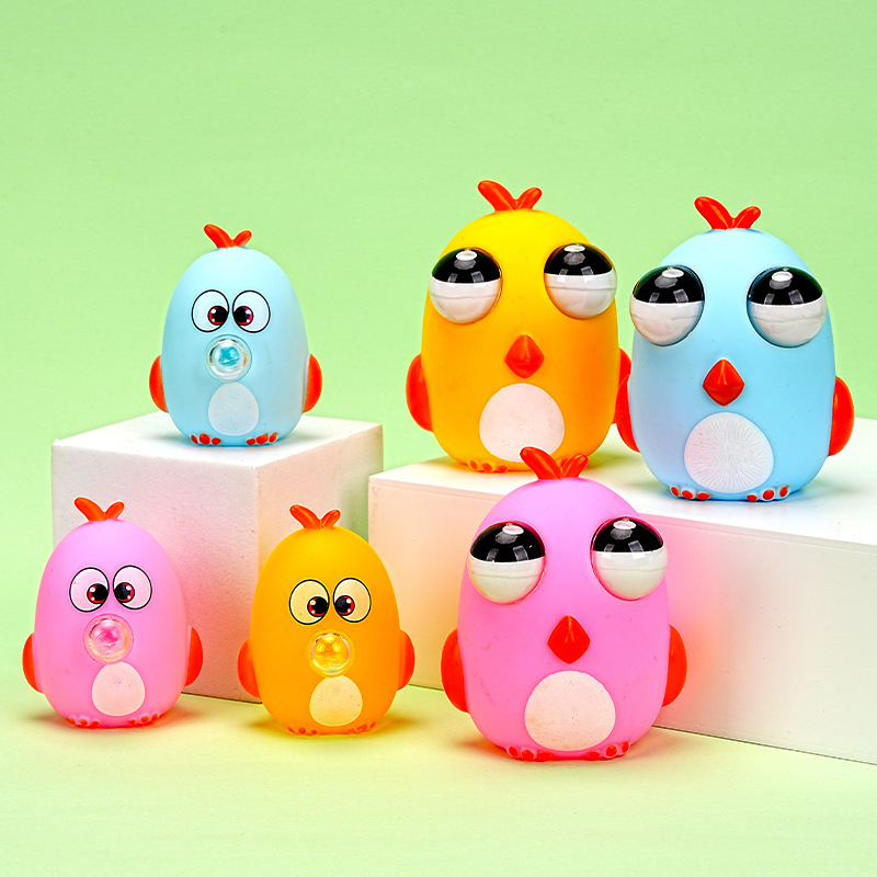 Wholesale of creative night light prank children's toys featuring popping eyes, hot pot chicken, pinching and fun, staring eyes, blowing bubbles, and staring eyes to relieve stress details Picture