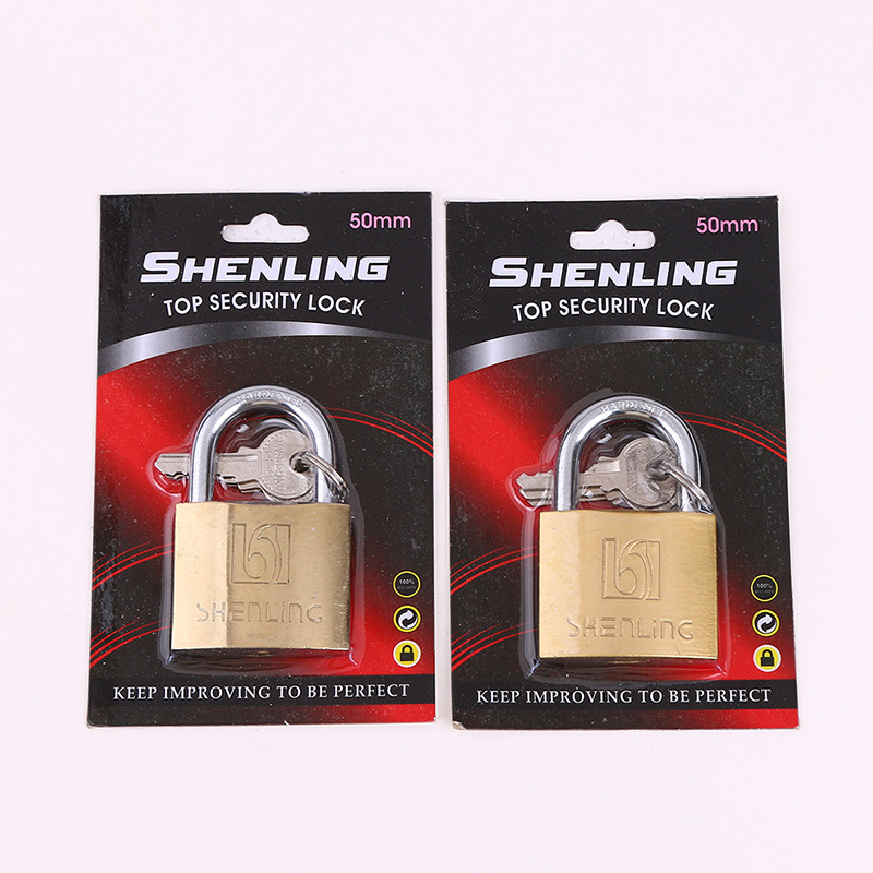 Imitation copper single-line padlock, direct-opening lock, luggage lock, door and window, warehouse door lock, manufacturer's direct supply, bedroom cabinet lock, copper padlock Specification image