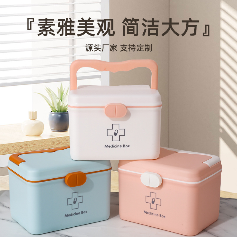 Household medicine box, family-sized small medicine box for storage, portable multi-layer children's first aid small medicine box, wholesale of household medicine boxes Application Scenario