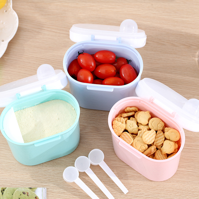 Portable milk powder box for going out, large-capacity milk powder storage can for babies, portable sealed box for baby milk powder, milk powder compartment Specification image