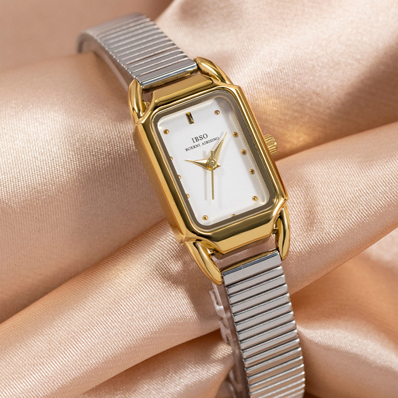 ibso women's watch, a niche, light luxury, simple and retro square, trendy, light luxury automatic women's watch, genuine product