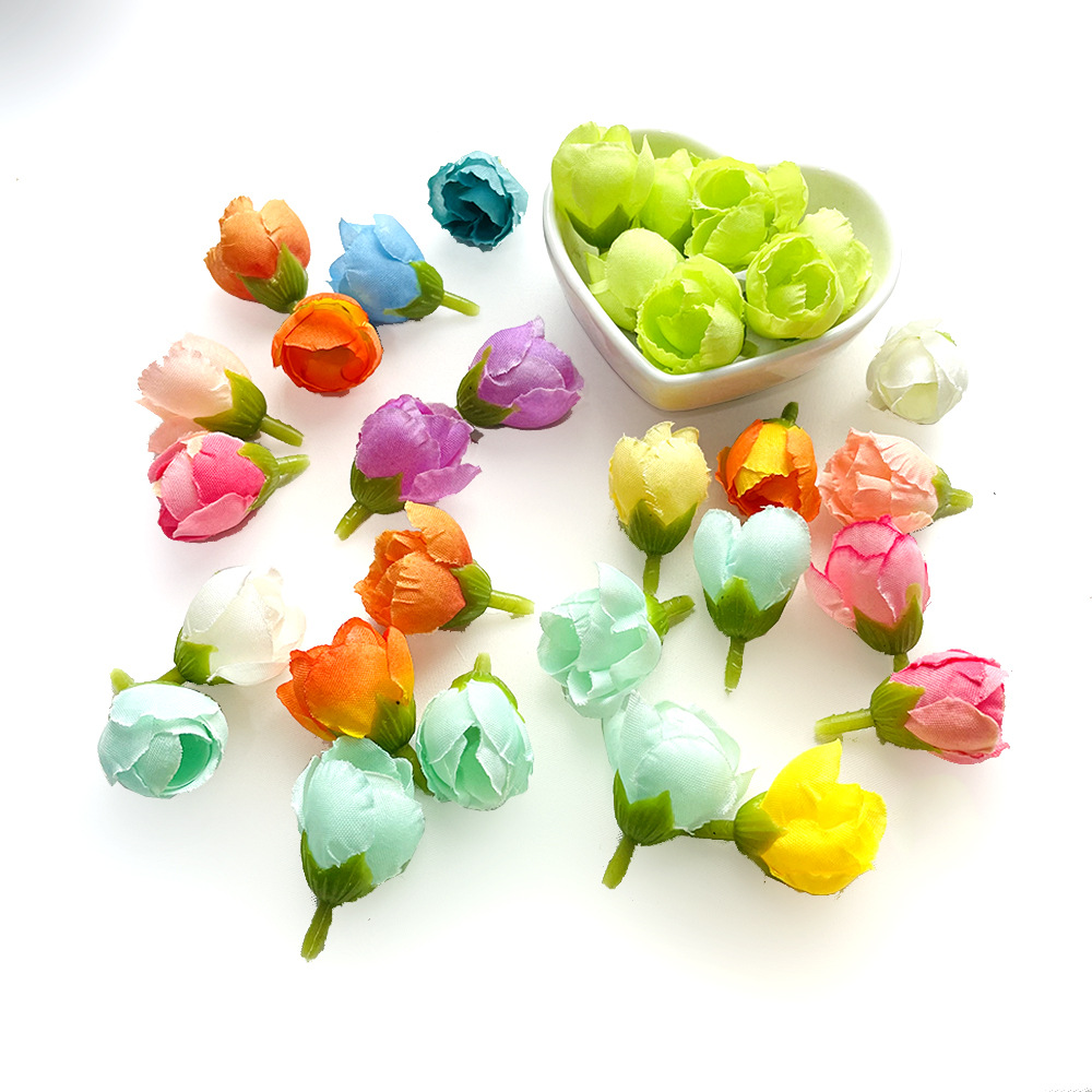 仿真小玫瑰花苞 拇指花朵diy发簪头饰服装配件 婚礼堂胸花手腕花