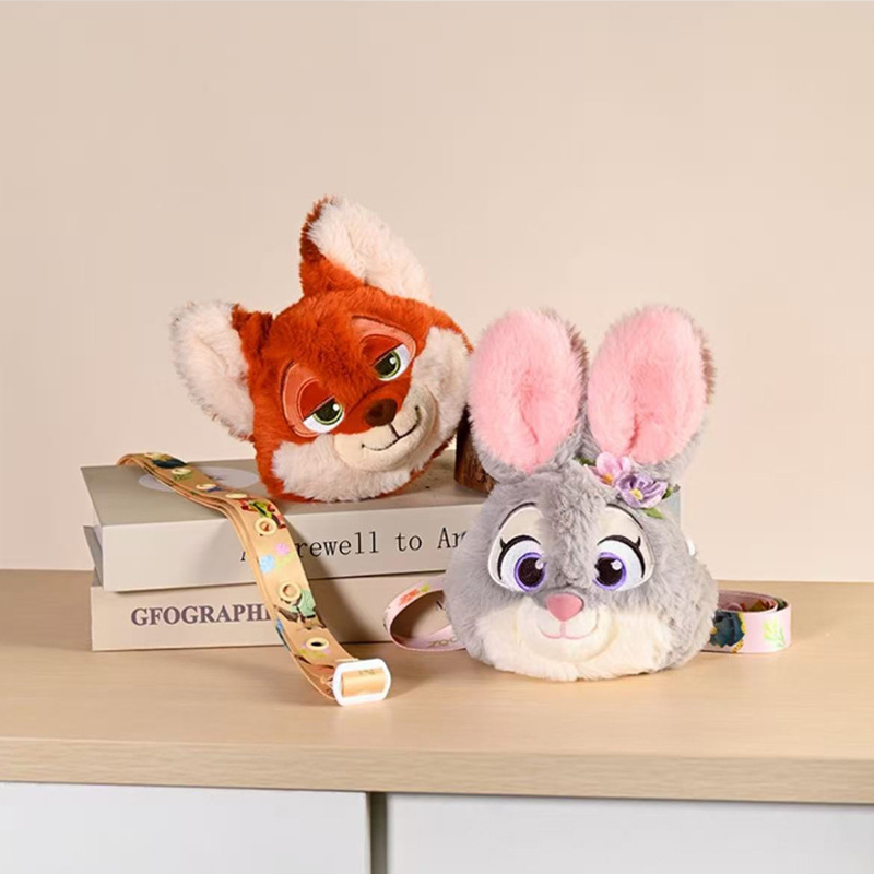 Disney officially authorized Zootopia Judy Nick Spring Flower Pain Crossbody Bag Plush Toy bag