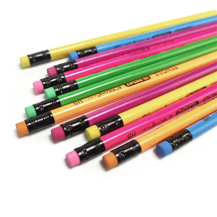 Wholesale rainbow colored HB pencils and triangular pencil leads for school supplies Item Picture