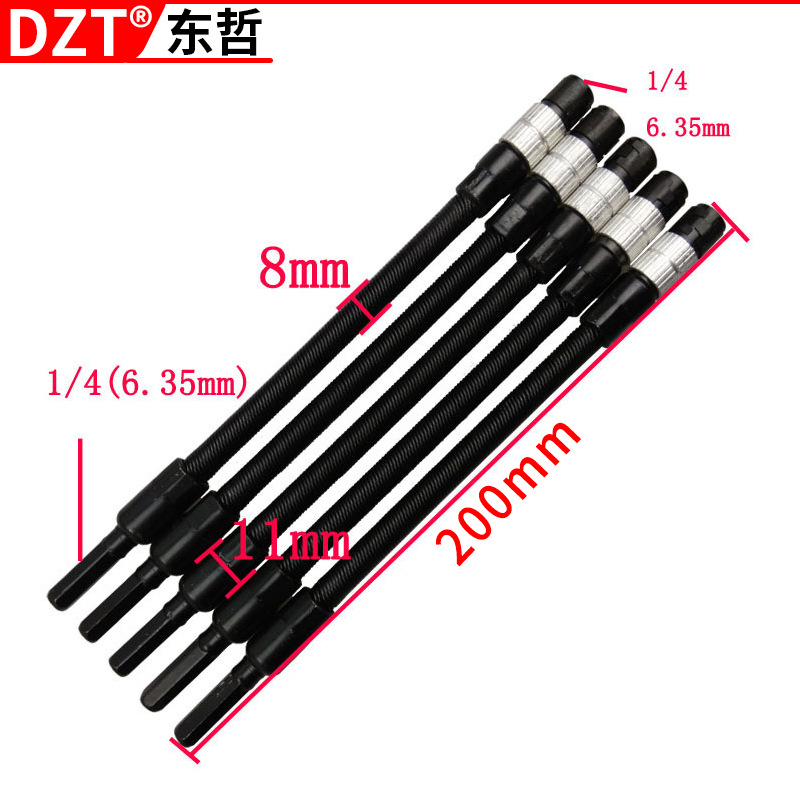 Wholesale universal metal flexible shaft electric drill, connecting shaft bending extension rod, electric screw, flexible shaft hose details Picture
