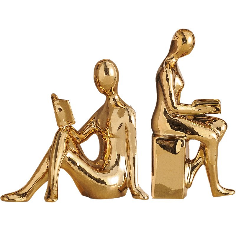 Light luxury ornaments, high-end modern bookends, figure ornaments, home living room, TV, wine cabinet, office and study decorations Item Picture