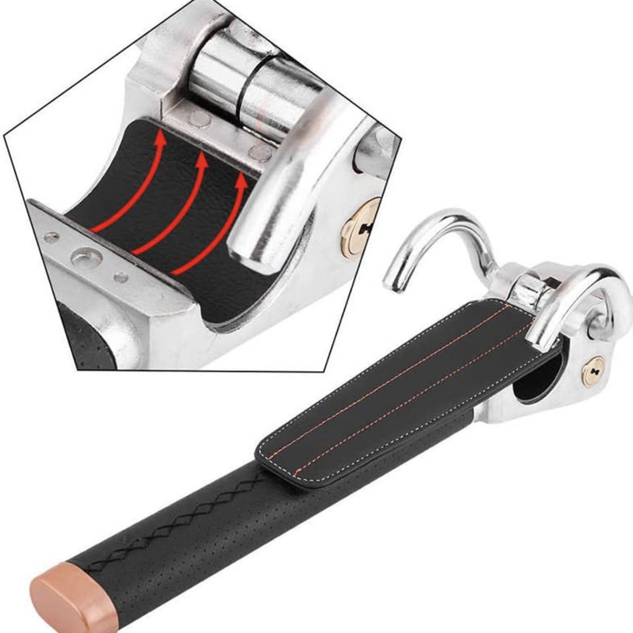 New car steering wheel, door lock, multi-functional anti-theft lock, metal U-shaped lock, CE certification Application Scenario