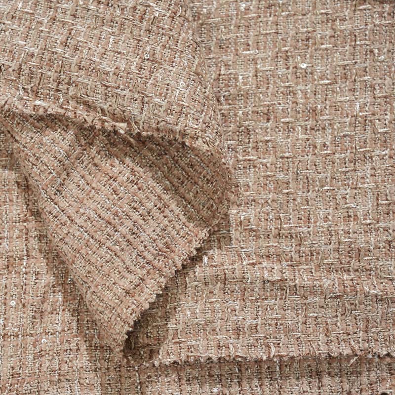 Mokas Autumn/Winter retro polyester-cotton blend fabric, Chanel-style autumn/winter clothing sets, hats and accessories DIY fabric Specification image