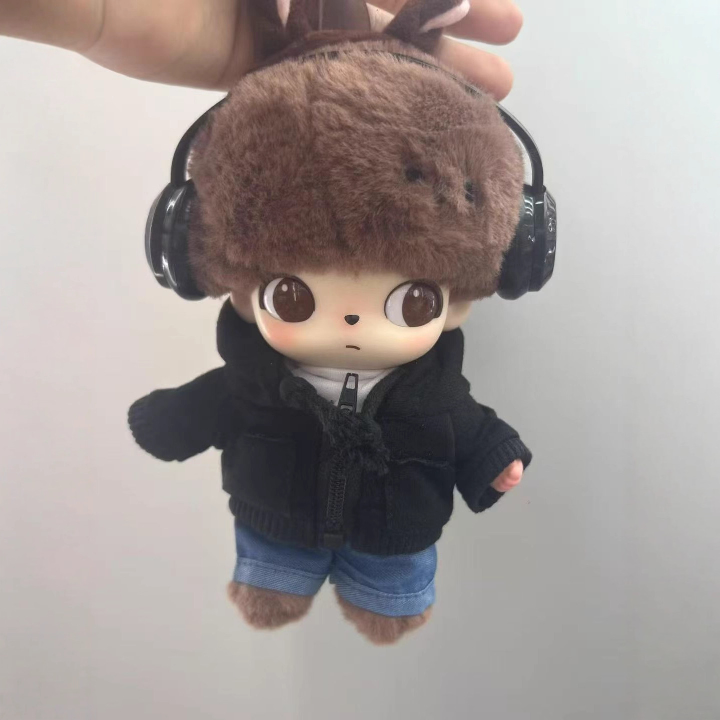 现货娃衣连帽拉链卫衣抽绳一二三代盲盒用娃衣休闲范